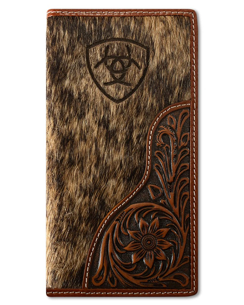Cartera Ariat Brown Rodeo Style Wallet Calf Hair Body A3564302