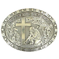 "Freedom Is Not Free" Silver Oval Buckle 37985