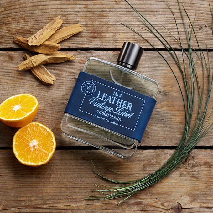 No. 3 Leather Vintage Label Indigo Blend Cologne 100ml