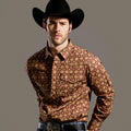 Camisa Stetson Vintage Range Terracota Diamond