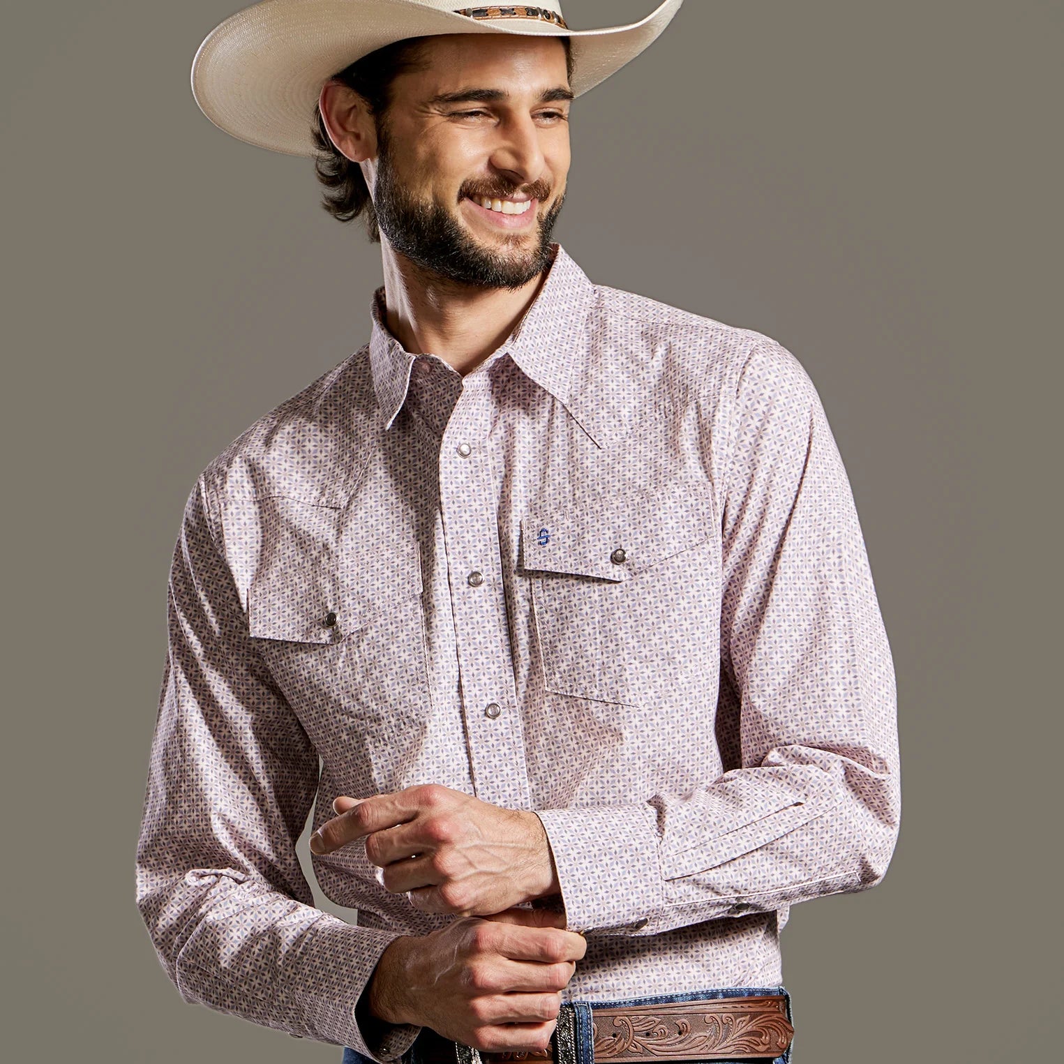 Camisa Stetson Vintage Range Desert Quartz