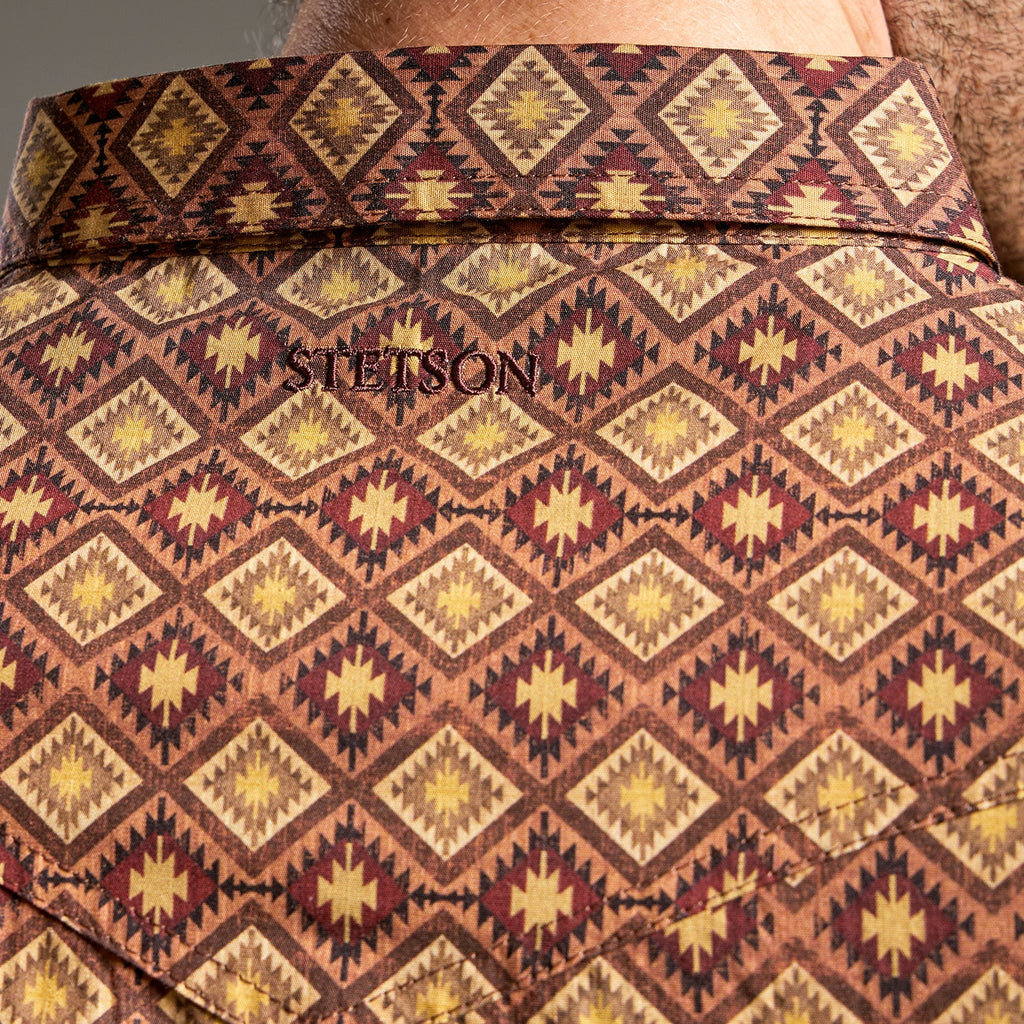 Camisa Stetson Vintage Range Terracota Diamond