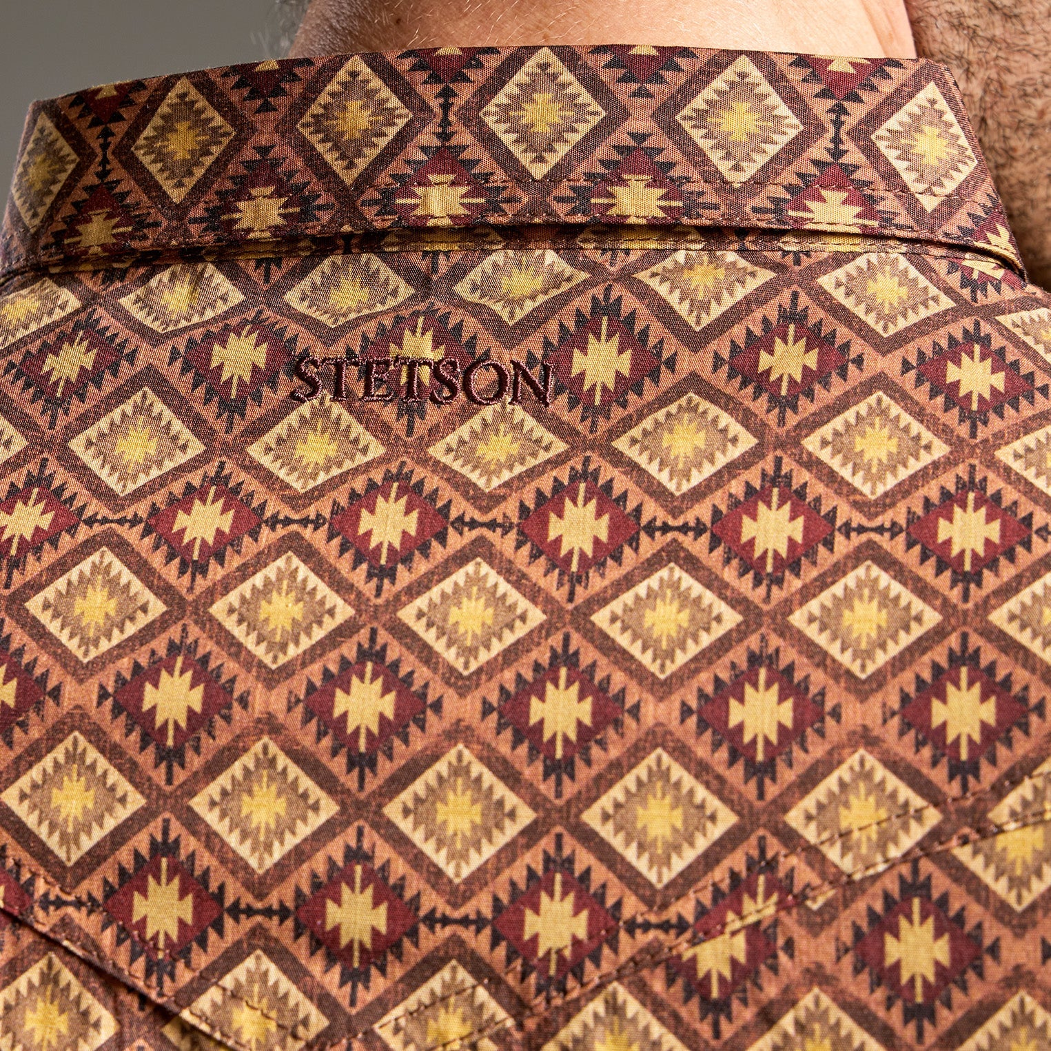 Camisa Stetson Vintage Range Terracota Diamond