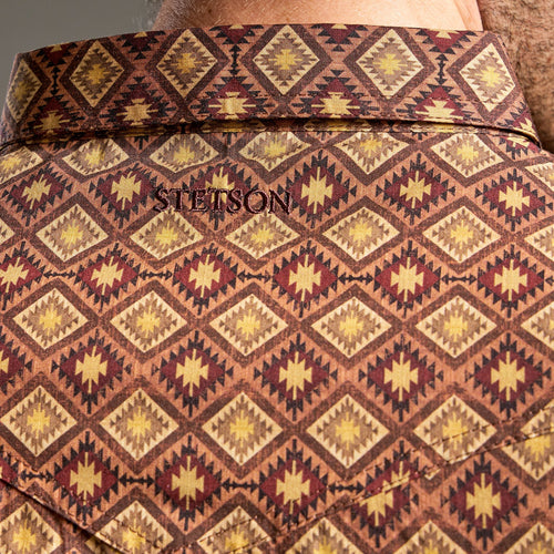 Camisa Stetson Vintage Range Terracota Diamond