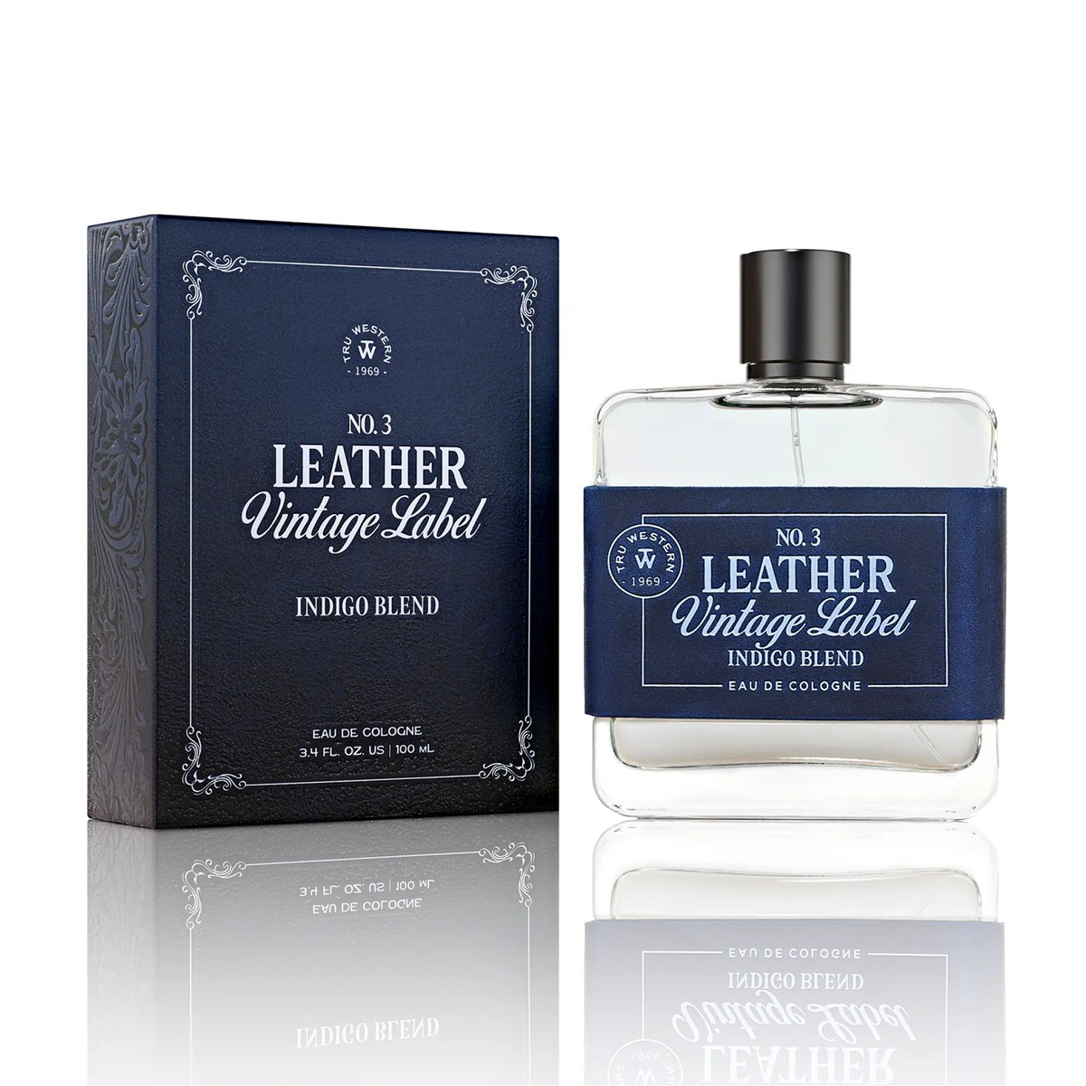 No. 3 Leather Vintage Label Indigo Blend Cologne 100ml