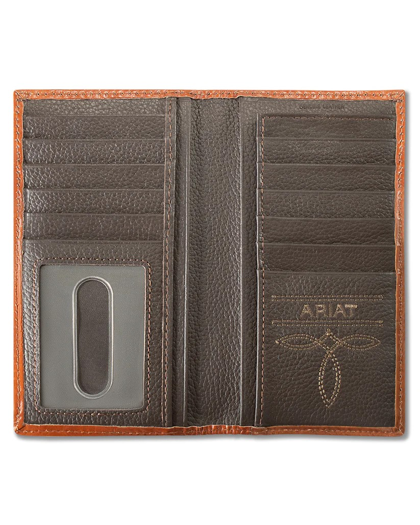 Cartera Ariat Brown Rodeo Style Wallet Calf Hair Body A3564302
