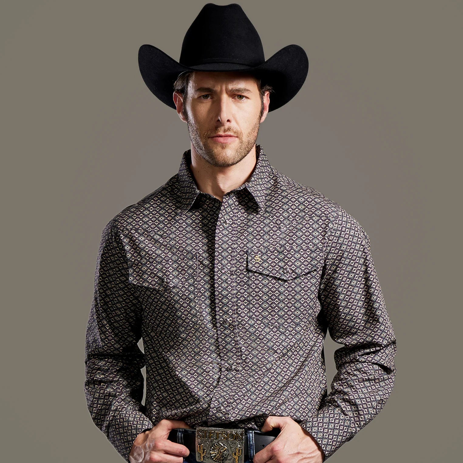 Camisa Stetson Vintage Range Forest Nomad