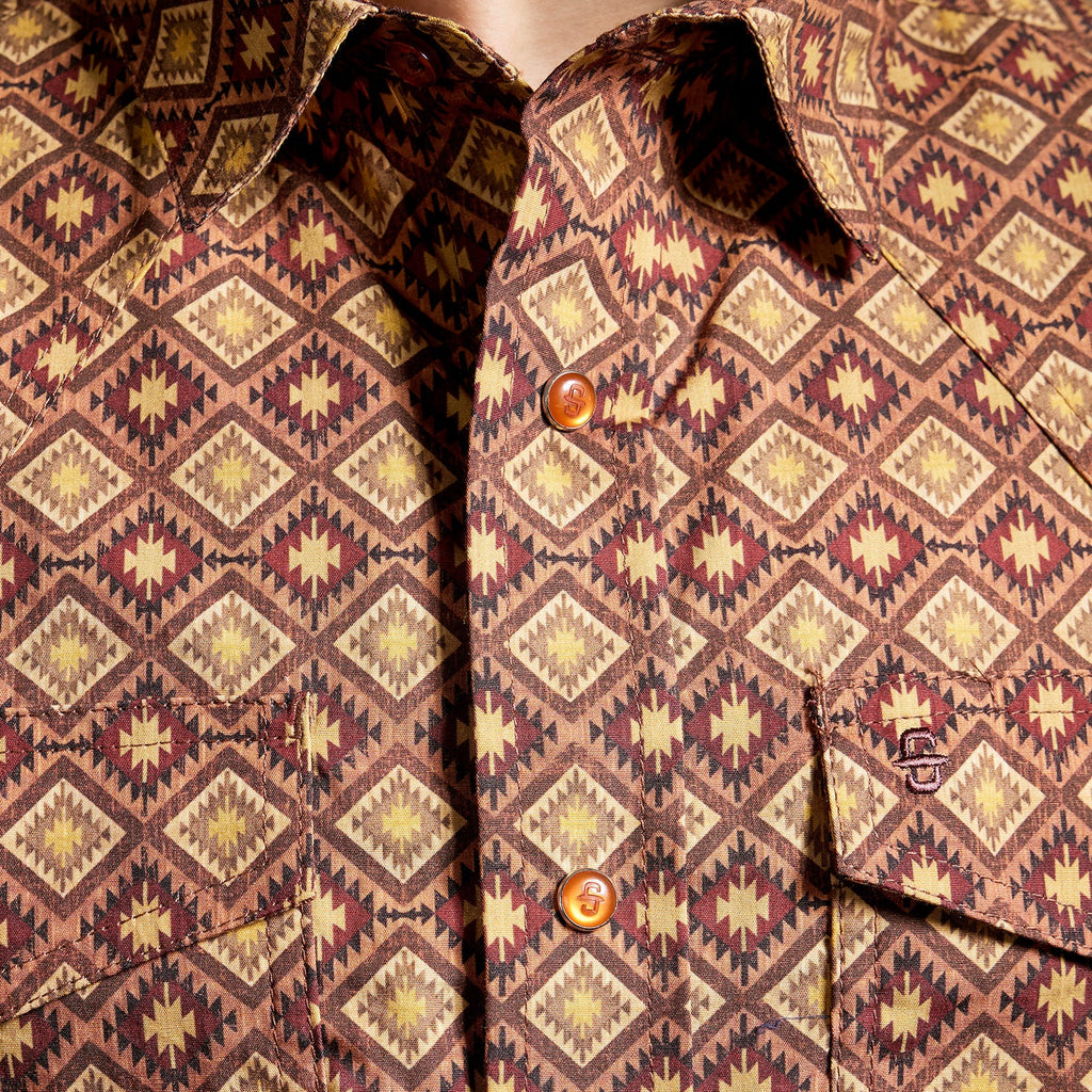 Camisa Stetson Vintage Range Terracota Diamond