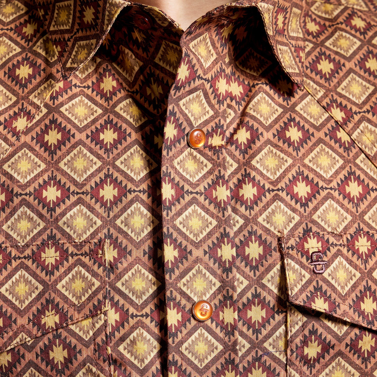 Camisa Stetson Vintage Range Terracota Diamond