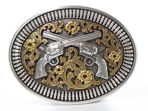 Oval Floral Revolvers Buckle 37009