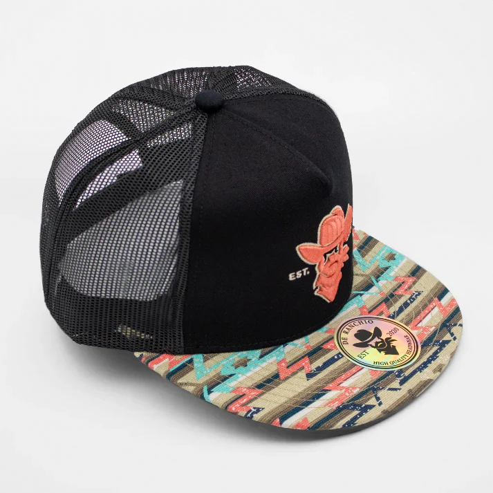 De Rancho Cowboy Pink/Khaki Outline Tribal Visor DR001