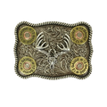 Silver Buck Skull & Shotgun Shell Belt Buckle 37526