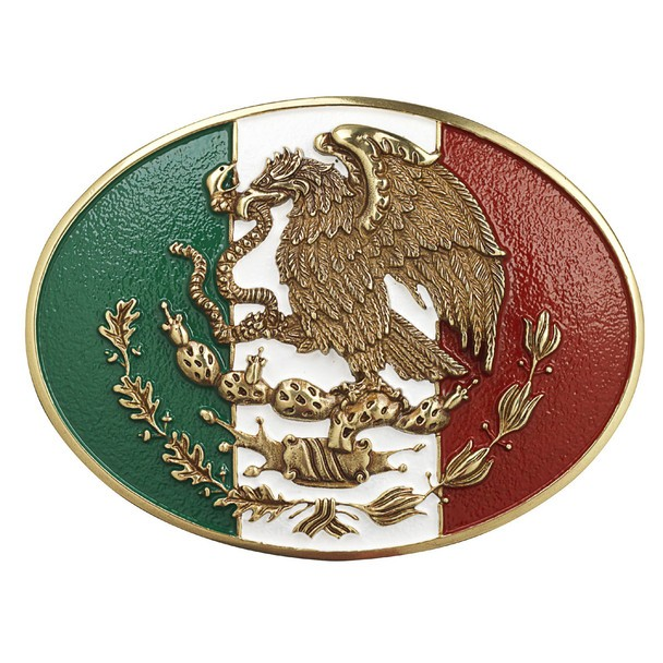 ARIAT OVAL MEXICAN FLAG MEXICO - ACC BUCKLE - A37013
