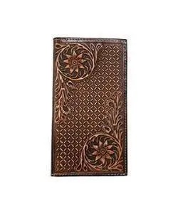 CARTERA NOCONA RODEO CON ESQUINAS FLORALES MARRONES N500047902
