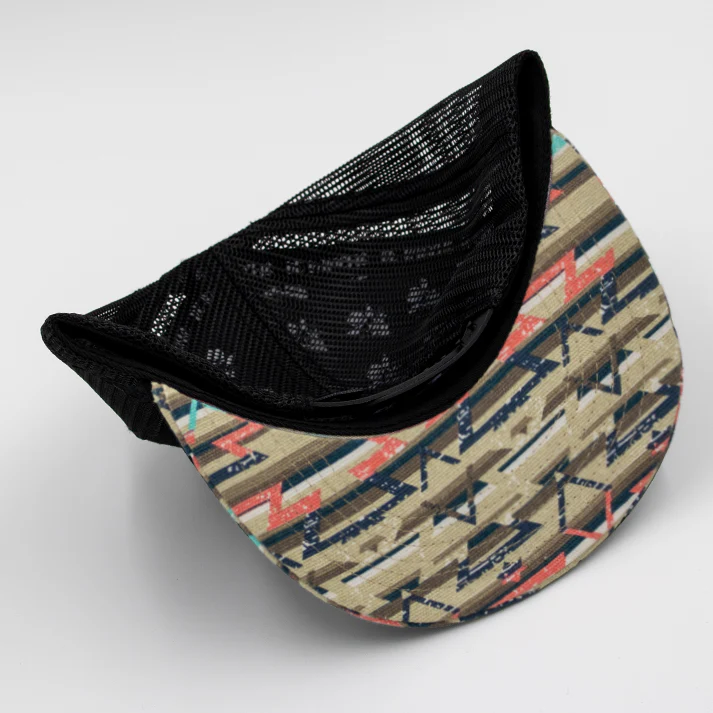 De Rancho Cowboy Pink/Khaki Outline Tribal Visor DR001