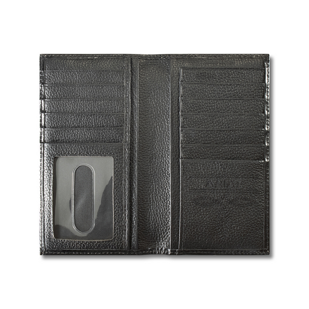 CARTERA ARIAT FLORAL EMBOSSED SHIELD BLACK A3559701