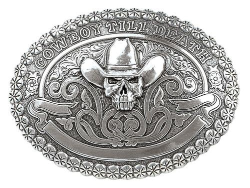 Crumrine Vintage Cowboy Skull Buckle 38016