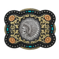 INDIAN CHIEF SKULL BUCKLE - ACC BUCKLE - 37038