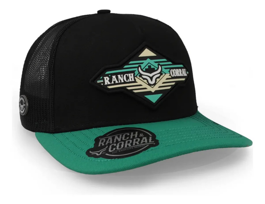 Gorra Ranch & Corral Lifestyle 21 Rcl21 Negro/turqiesa