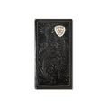CARTERA ARIAT FLORAL EMBOSSED SHIELD BLACK A3559701